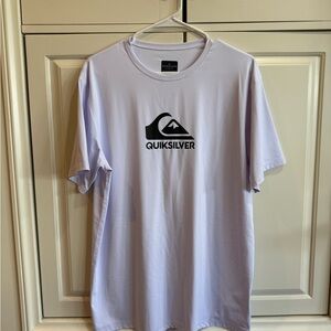 Quiksilver Men's Lavender Logo Short Sleeve Tee/Rash-Guard